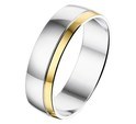 House Collection Ring AL746 - 6 Mm - Without Stone Gold With Silver