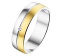 House Collection Ring AL761 - 6 Mm - 0.02ct H SI Gold With Silver