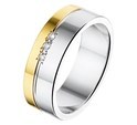 House Collection Ring AL763 - 6 Mm - 0.03ct H SI Gold With Silver