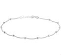 House Collection Anklet Balls 3,0 Mm 24 + 2 Cm Silver Rhodium Plated