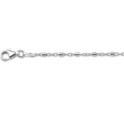 House Collection Anklet Tubes 24 + 2 Cm Silver Rhodium Plated