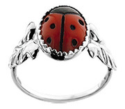 House collection Ring Ladybug Silver