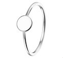 House collection Ring Round Silver Rhodium Plated
