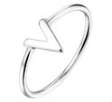 House collection Ring V Silver Rhodium plated