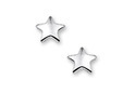 TFT Ear Studs Star Silver Rhodium Plated Shiny 4 mm x 4.5 mm