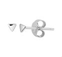 TFT Ear Studs Triangle Silver Rhodium Plated Shiny 2 mm x 2.5 mm