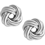 TFT Ear Studs Button Silver Shiny