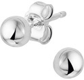 TFT Ear Studs Ball Silver Shiny 4 mm x 4 mm