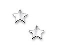 TFT Ear Studs Star Silver Shiny 4 mm x 4.5 mm