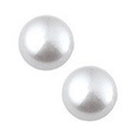 TFT Ear Studs Synth. Pearl Silver Shiny