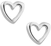 TFT Ear Studs Heart Silver Shiny 5.5 mm x 5.5 mm