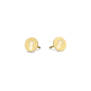 CO88 Collection Sense 8CE 70092 Steel Ear Studs - Pineapple 7 mm - Gold colored