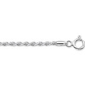 House collection Bracelet Silver Cord Diamonded 1.9 mm 18 cm