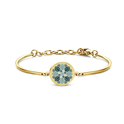 CO88 Collection Majestic 8CB 90457 Steel Bracelet with Flower - 16.5 + 3.5 cm - Gold / Green