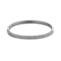 CO88 Collection Sparkle 8CB 90461 Steel Bangle with Zirconia - One-size (58 x 49 x 4 mm) - Silver colored