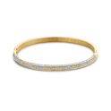 CO88 Collection Sparkle 8CB 90462 Steel Bangle with Zirconia - One-size (58 x 49 x 4 mm) - Gold colored