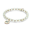 CO88 Collection Majestic 8CB 90502 Natural Stone Bracelet - Jade - One-size / 6 mm - White