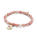 CO88 Collection Majestic 8CB 90503 Natural Stone Bracelet - Agate - One-size / 6 mm - Pink