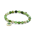 CO88 Collection Majestic 8CB 90504 Natural Stone Bracelet - Agate - One-size / 6 mm - Green