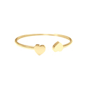 CO88 Collection Inspirational 8CB 90521 Steel Flex Bangle with Heart - One size (58 x 49 mm) - Gold colored