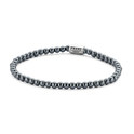 Frank 1967 7FB 0378 Bracelet Beads natural stone/steel gray 20 cm