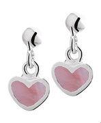 TFT Earrings Heart Silver Shiny 5 mm x 6.5 mm