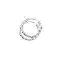 TFT Earring Round Tube Diamond Plated Silver Rhodium Plated Diamond Plated 1.5 mm x 18 mm