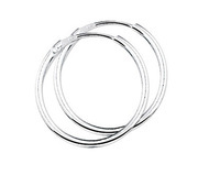 TFT Hoops Round Tube Silver Shiny 2 mm x 19 mm