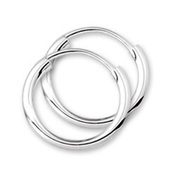 Creole round tube Silver glossy 1.8 mm x 14 mm