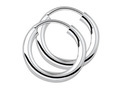 TFT Hoops Round Tube Silver Shiny 2.5 mm x 15 mm
