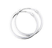 TFT Hoops Square Tube Silver Shiny 2 mm x 20 mm