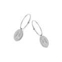 CO88 Collection Celestial 8CE 70042 Steel Earrings - Oval 25 mm - Maria - Silver colored