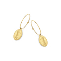 CO88 Collection Celestial 8CE 70050 Steel Earrings - Oval 25 mm - Seahorse - Gold colored
