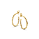 CO88 Collection Elemental 8CE 70059 Steel Earrings - Round 20 mm - Gold colored
