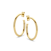 CO88 Collection Elemental 8CE 70060 Steel Earrings - Round 25 mm - Gold colored