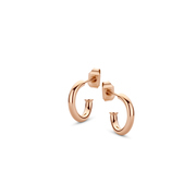 CO88 Collection Elemental 8CE 70063 Steel Earrings - Round 12 mm - Rose gold colored