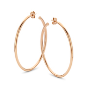 CO88 Collection Elemental 8CE 70068 Steel Earrings - Round 45 mm - Rose gold colored