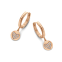 CO88 Collection Beloved 8CE 70101 Steel Earrings - Heart 8 mm - Rose gold colored