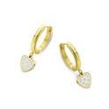 CO88 Collection Beloved 8CE 70106 Steel Earrings - Heart 8 mm - Gold colored
