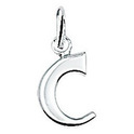 House collection 1321845 silver charm Letter -C- of 12 x 7 mm