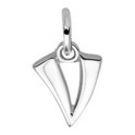 House collection 1321864 silver Charm Letter-V of 11.5 x 8.5 mm