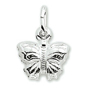 Silver Charm 'Butterfly' 12.5 x 12 mm