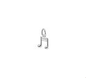 House collection 1323155 silver Charm Music note 10.5 x 6 mm