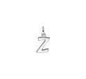 House collection silver pendant charm Letter -Z- 13 x 7.5 mm