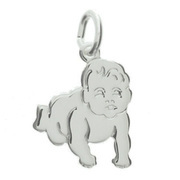 House collection 1323268 silver engravable Charm Baby 16.5 x 13 mm