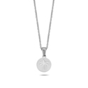 CO88 Collection Sense 8CN 26131 Steel Necklace with Palm Tree - Length 38 + 7 cm - Silver colored