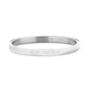 Key Moments in Color 8KM BC0055 Steel Bangle with text Best friends Size 58 x 50 mm Silver colored