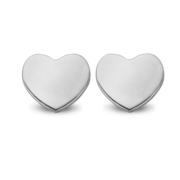 New Bling 9NB-0356 Ear studs Heart silver silver colored