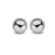 New Bling 9NB-0376 Ear studs Hemisphere silver Big silver colored