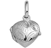 TFT Medallion Heart Engraving Silver 11.5 mm x 11.5 mm